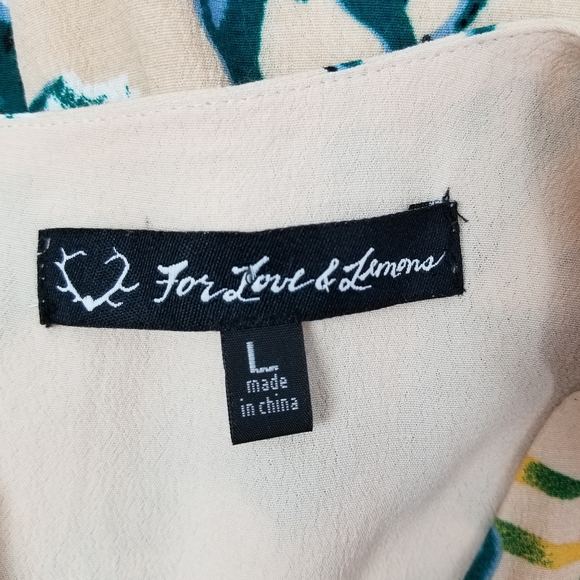 For Love & Lemons Pina Colada Scalloped Romper Lg - Picture 10 of 12